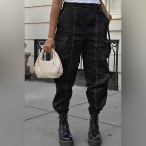 @karenbritchick × The Drop-Women’s Belted Cargo Pants, Contrast stitch, EUC